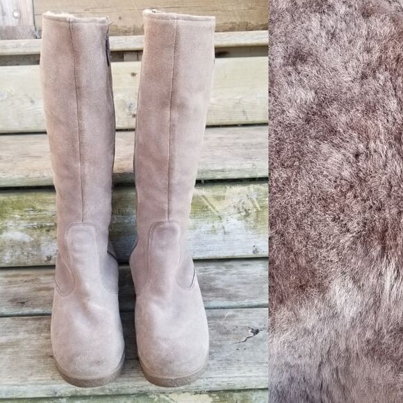 Vintage 90s y2k Morland Sheepskin 16" English Equestrian Shearling Boots 10.5 - Picture 15 of 15